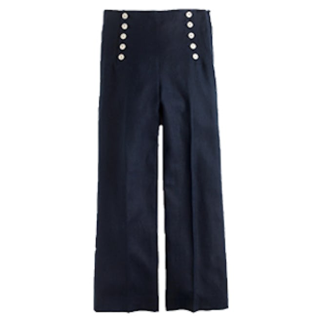 Sailor Pant In Heavy Linen In Navy