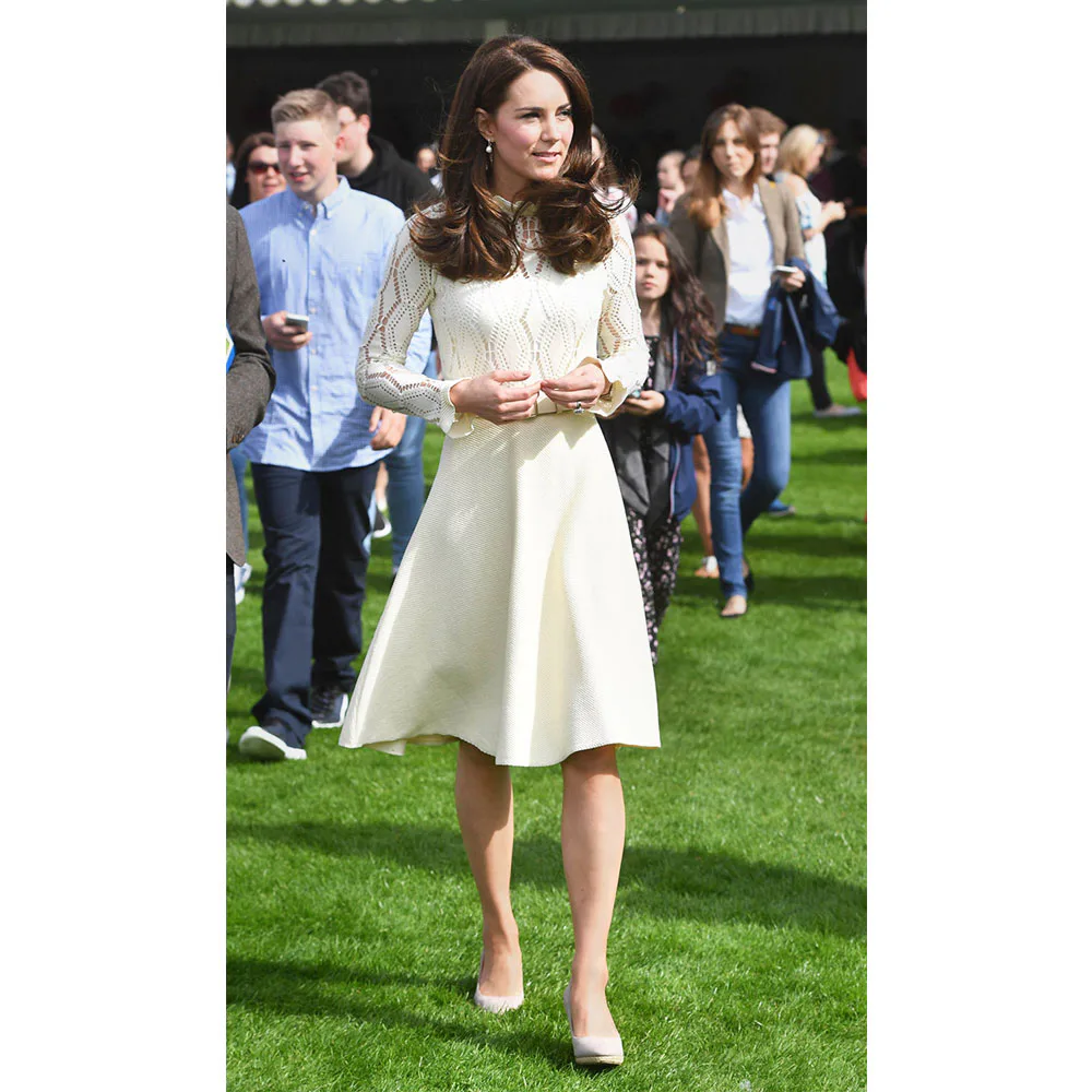 kate middleton tea party dress Kate Middleton Wears Sheer Dress to Host a Garden Tea Party