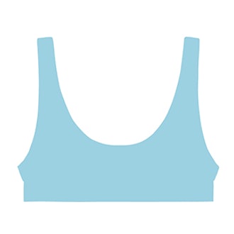 Crop Bikini Top in Powder Blue