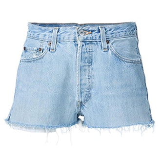 Mid-Rise Denim Shorts