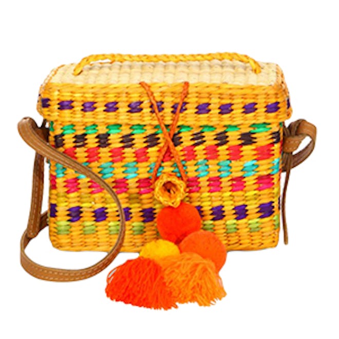 Baby Rogue Pom-Pom Basket Shoulder Bag