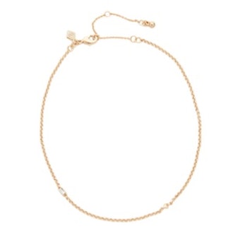 Baguette Stone Chain Choker Necklace