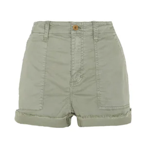 Stretch Twill Cuffed Hem Short