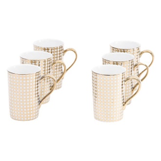 6pk Metallic Madison Mug Set