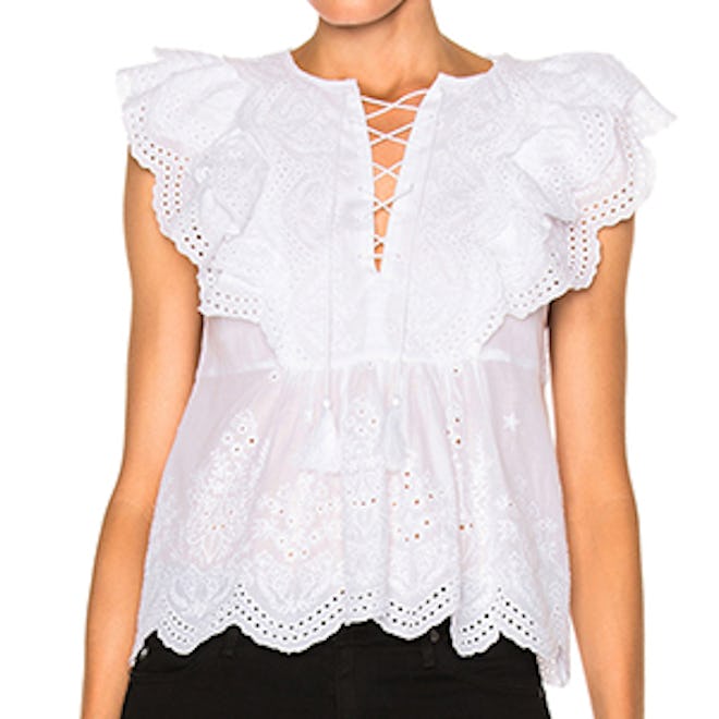 Monroe Top In Blanc