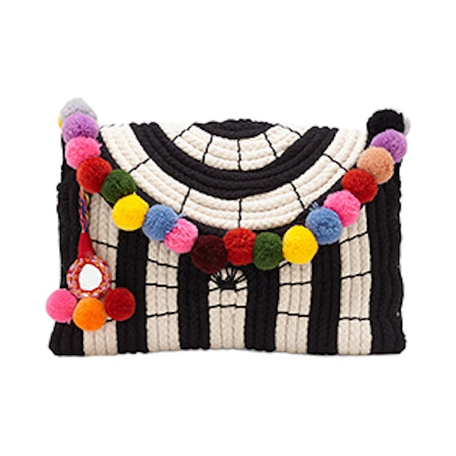 Sevil Pom Pom Small Clutch