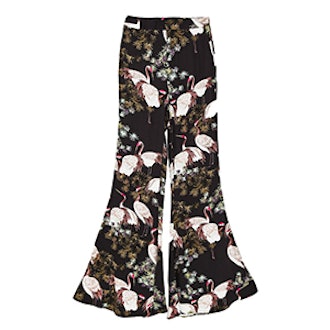 Flared Printed Trousers