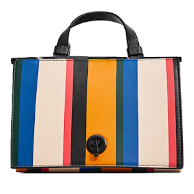 Multicolored Stripes Triangular City Bag