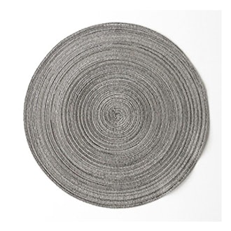 Round Silver Placemat with Reflective Pieces