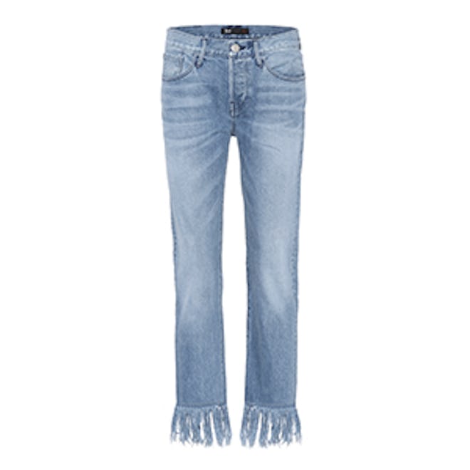 WM3 Crop Fringe Denim Jeans
