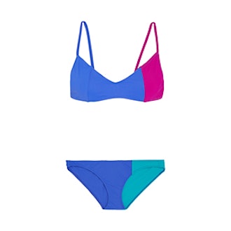 Elsa And Enel Color-Block Triangle Bikini