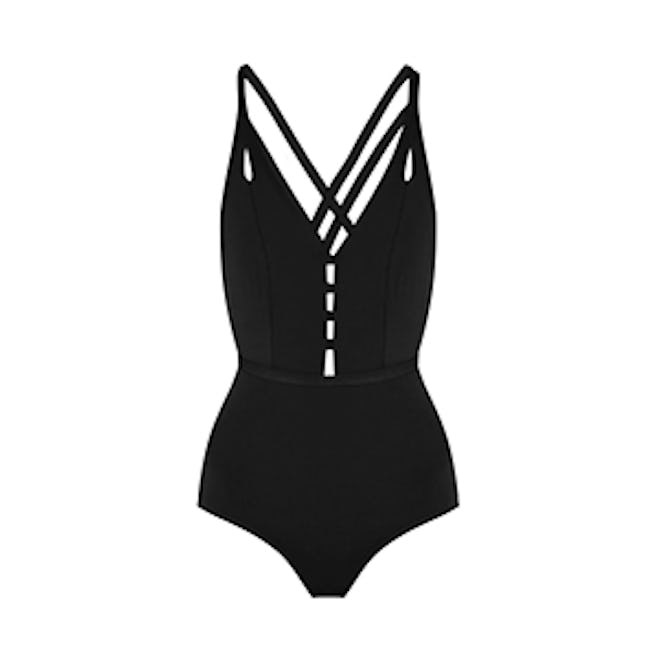 Crossed Double-Strap Swimsuit