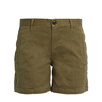 Le Cuffed Mid-Rise Stretch-Cotton Shorts