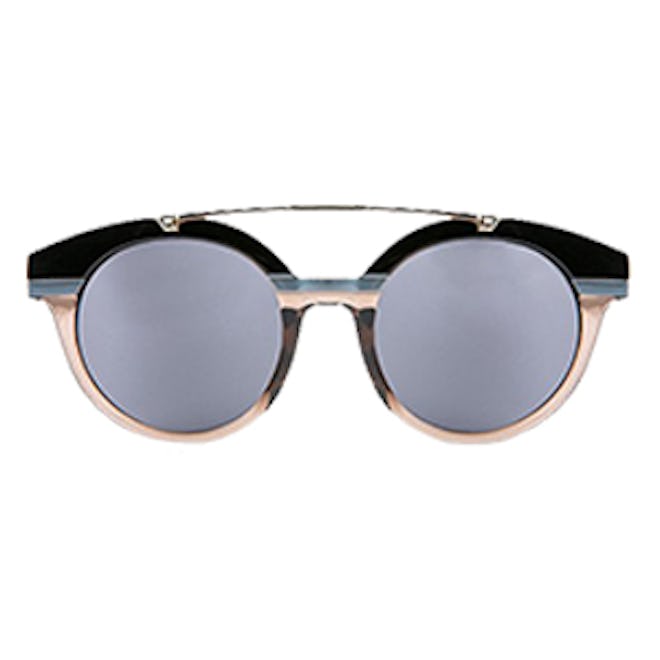 Round Mirrored Oversized Sunglasses