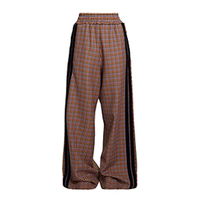 Sophie Checked High-Rise Wide-Leg Trousers