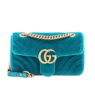 GG Marmont Mini Velvet Shoulder Bag