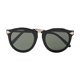 Harvest Round-Frame Acetate and Silver-Tone Sunglasses