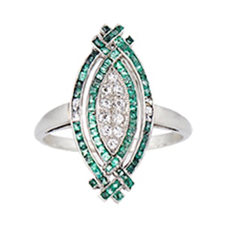 The Emerald & Diamond French Dancer Ring