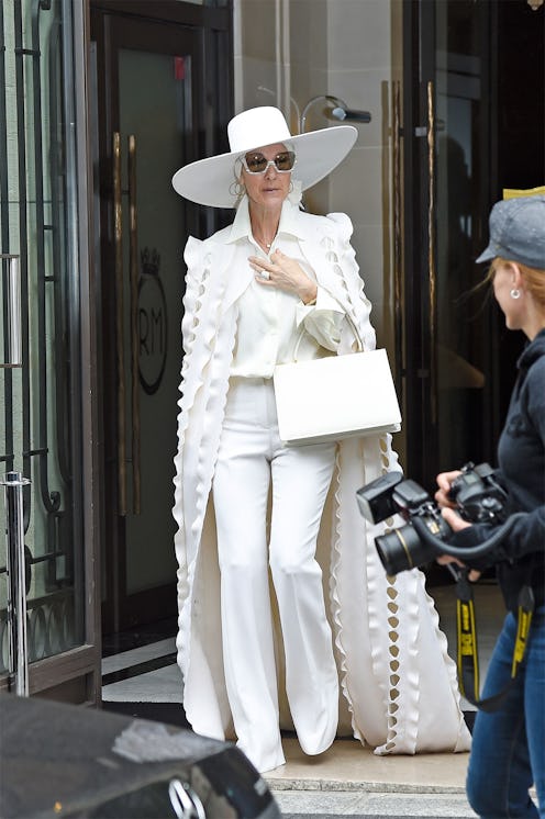 Celine Dion’s all-white-everything look