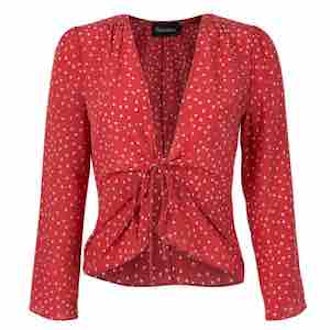 Bianca Red Star Long Sleeve Top