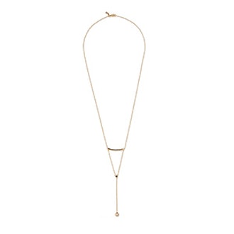 Finn Lariat Gold Tone Crystal Necklace