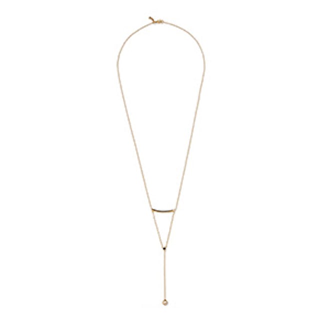 Finn Lariat Gold Tone Crystal Necklace