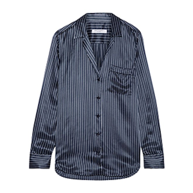 Keira Striped Silk-Satin Shirt