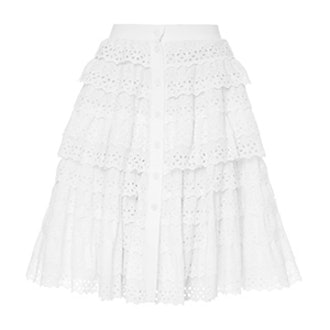 Tiered Eyelet Skirt