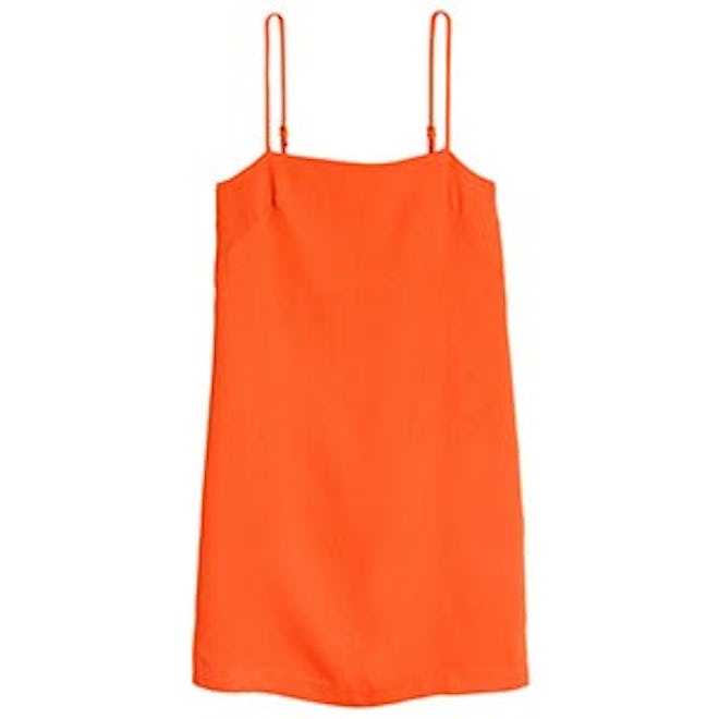 Orange Creped Dress