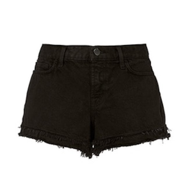 Sachi Frayed Black Shorts