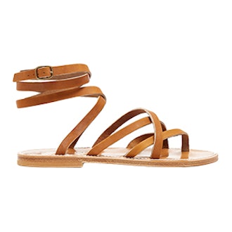 Zenobie Wraparound Leather Sandals