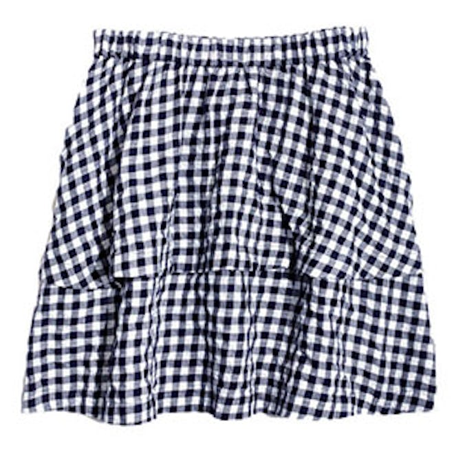 Gingham Tier Mini Skirt