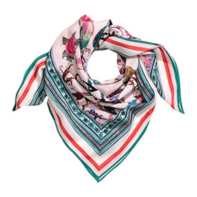 Patterned Silk Scarf