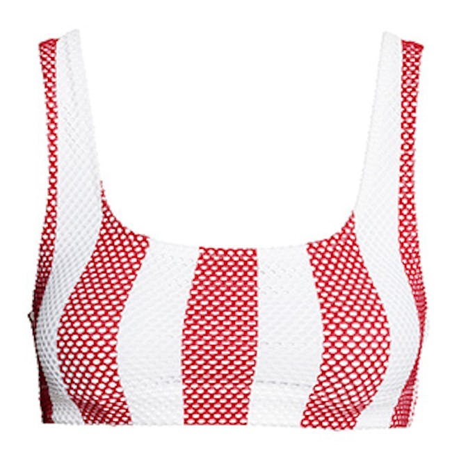 Perforated-Pattern Bikini Top