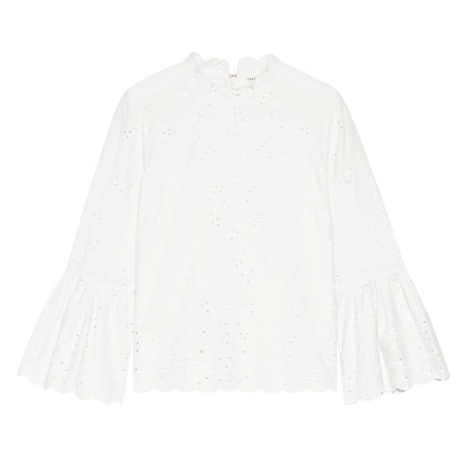 Grace Broderie Anglaise Cotton and Linen-blend Blouse