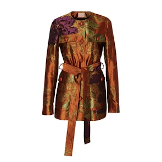 Jalene Floral Jacquard Coat