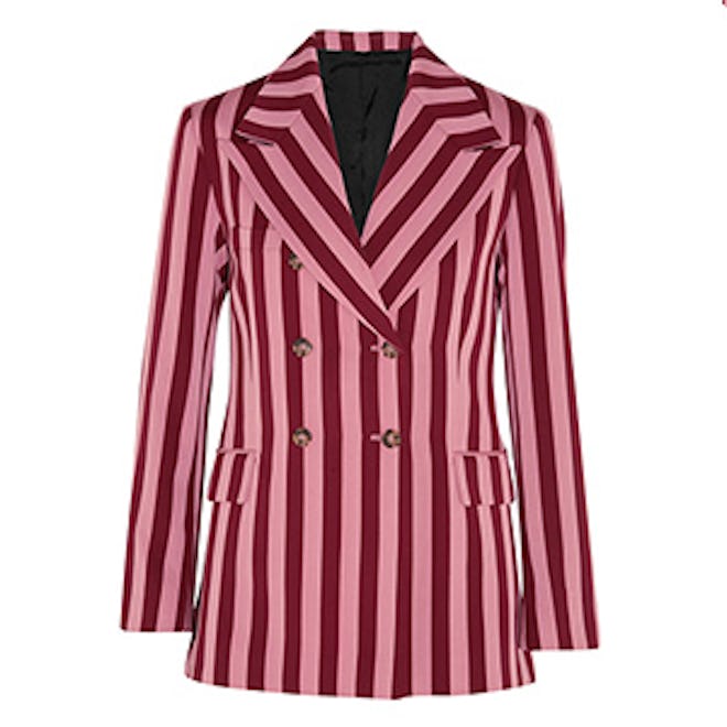 Striped Crepe Blazer