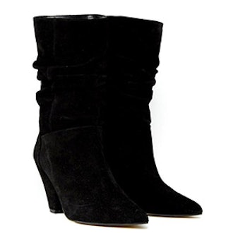 Cianna Suede Slouch Cone Heel Boots