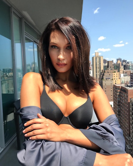 The Exciting Reason Bella Hadid Is Posing In A Bra On Instagram