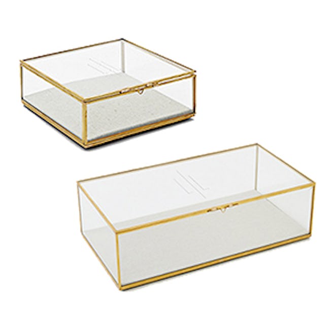 Set Of 2 Monogram Glass Shadow Boxes