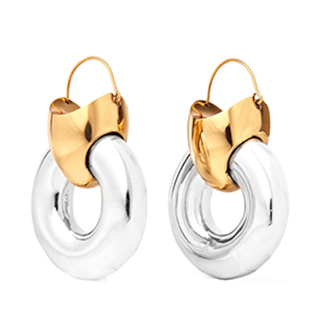 Hugh Gold-Plated And Silver Earrings