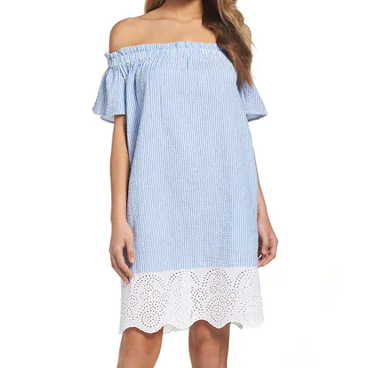 Belle Cher Striped Haddie Romper