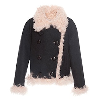 Belia Shearling Wool-Blend Coat