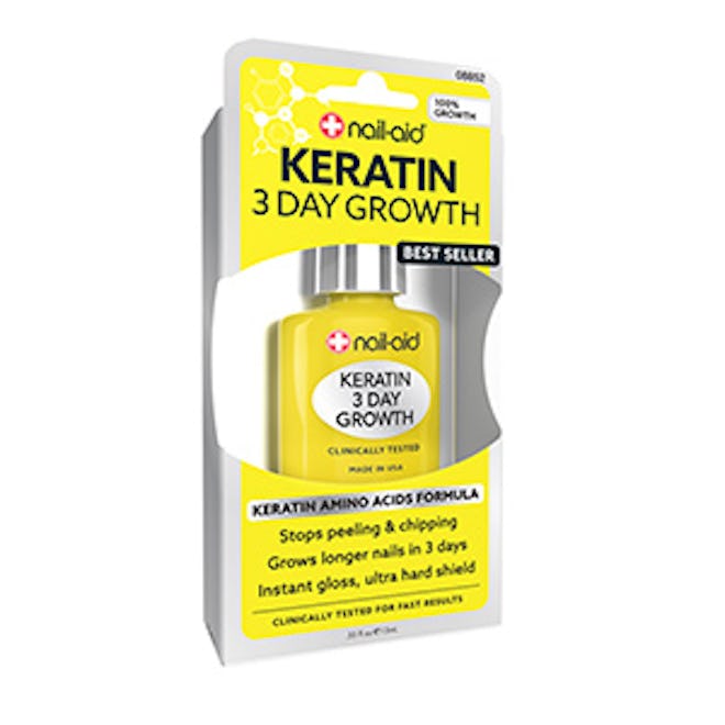 Nail-Aid Keratin 3 Day Growth will strengthen brittle nails