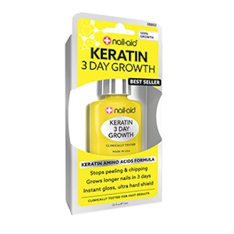 Nail-Aid Keratin 3 Day Growth will strengthen brittle nails