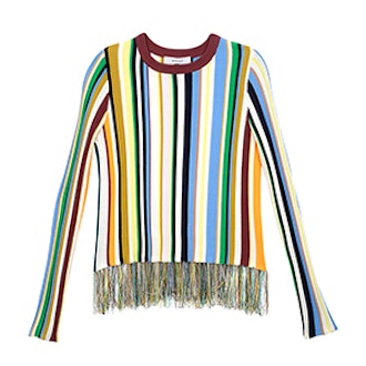 Vertical Stripe Pullover Sweater