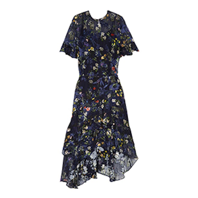 Annabel Floral-Print Devoré Silk-Blend Chiffon Midi Dress