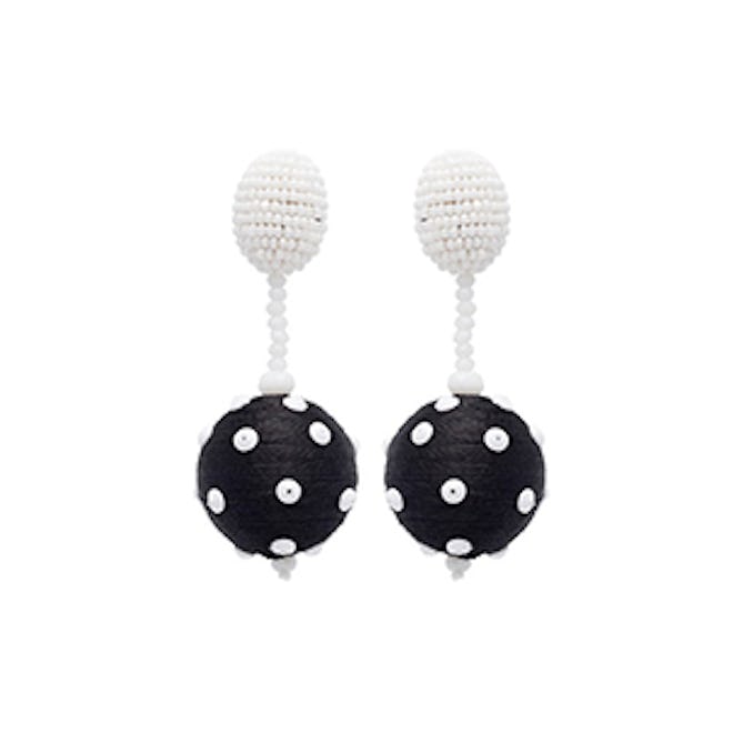 Polka Dot Sequin Ball Earrings