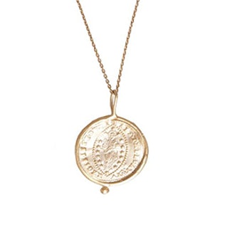 10K Gold Byzantine Coin Medal Pendant
