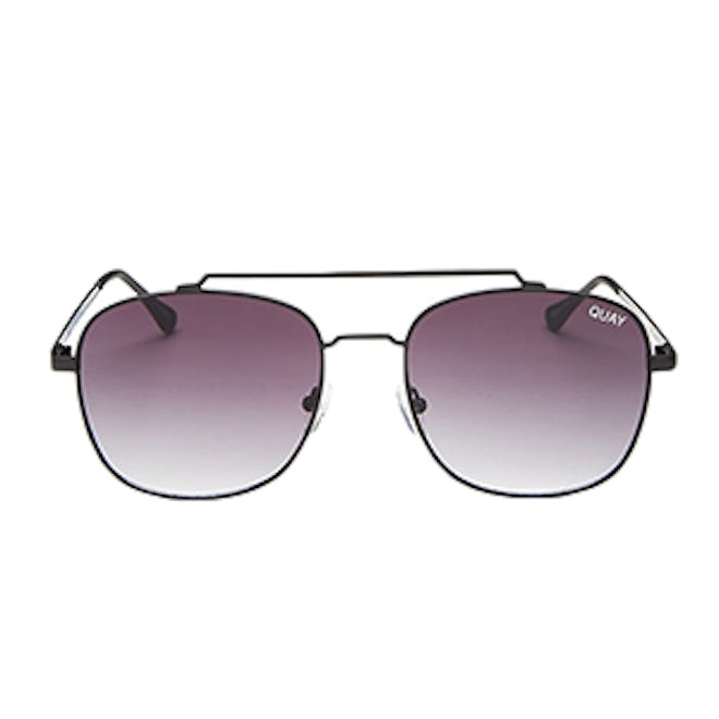 To Be Seen Mirrored Brow Bar Aviator Sunglasses, 57mm